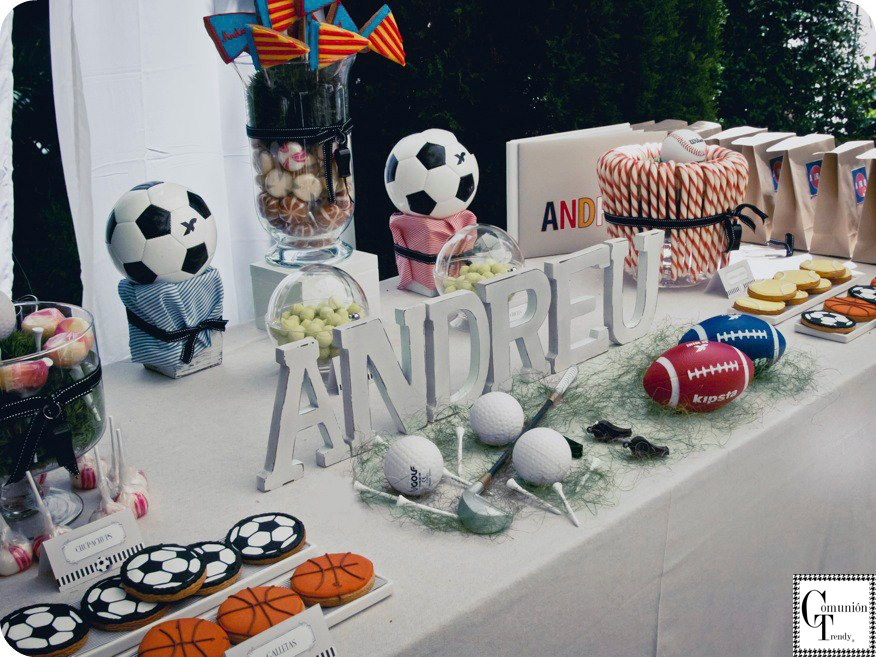 Candy Bar comunion, decoracion mesa chuches comunion, comunion trendy