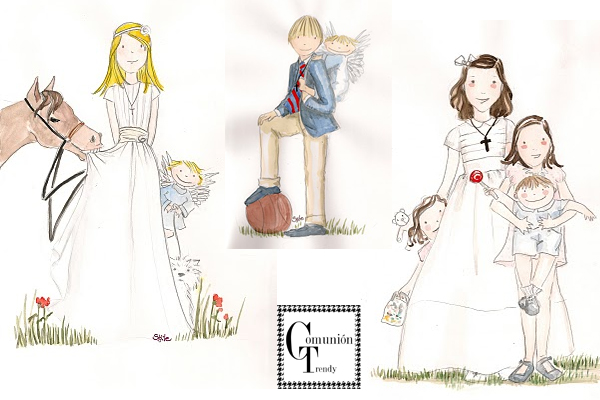 Ilustraciones Comunion, Recordatorios Comunion, blog comuniones, web comunion, comunion trendy