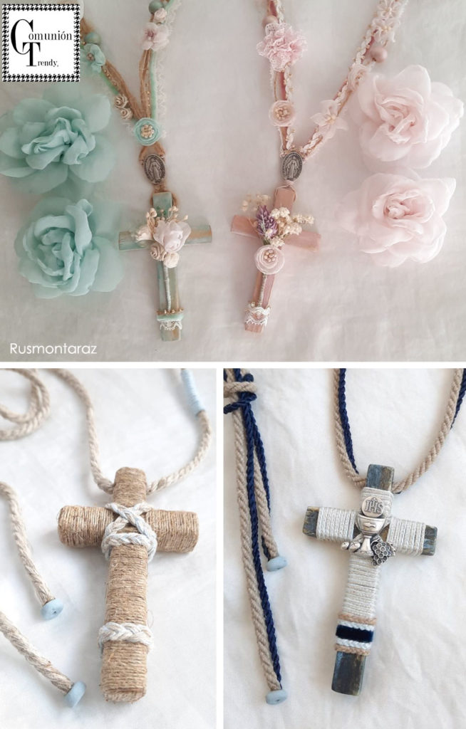 cruces comunion, rusmontaraz, comunion trendy, 3 cruces comunion, rusmontaraz, comunion trendy, 3